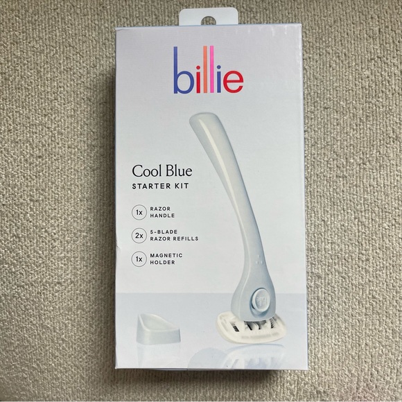 Billie Razor Kit - 1 Handle + 2 Blade Refills + Magnetic Holder - Cool Blue - Picture 7 of 11